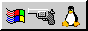 Tux the Linux Penguin pointing a gun at the Windows logo